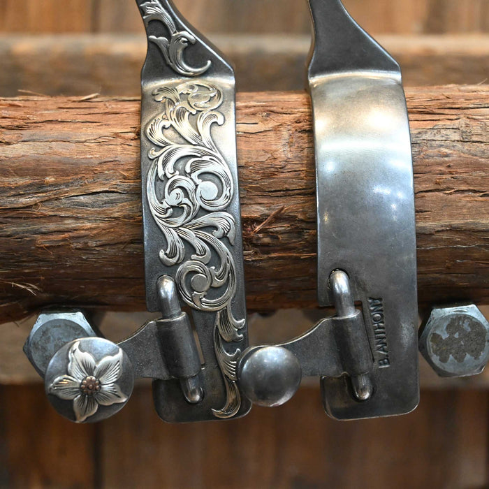 Brandon Anthony Silver Mounted 10pt. Spurs