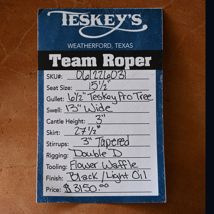 15.5" TESKEY'S TEAM ROPING SADDLE