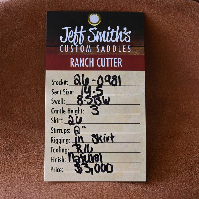 14.5" JEFF SMITH BUSTER WELCH RANCH CUTTING SADDLE