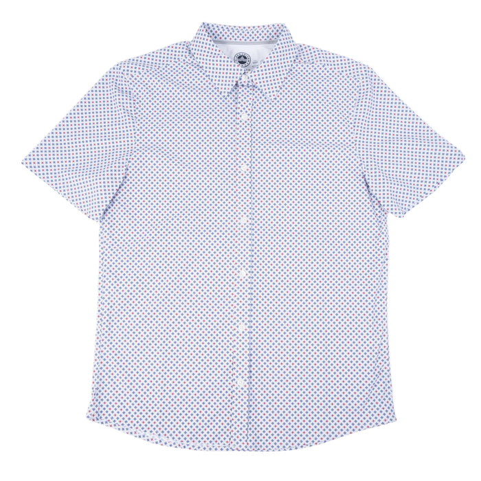 Flag & Anthem Men's Hopkins Geo Print Journey Button Down Shirt MEN - Clothing - Shirts - Short Sleeve Flag And Anthem