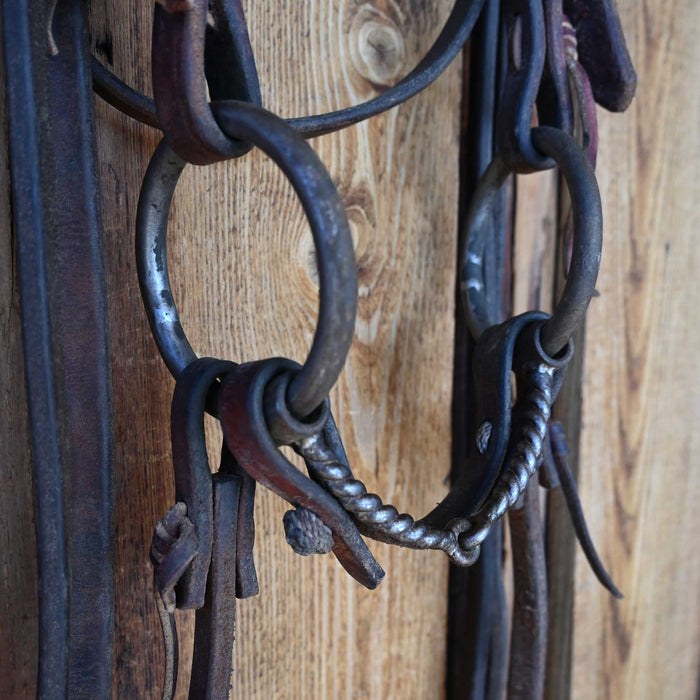 Kerry Kelley O-Ring Twisted Wire Snaffle Bridle Rig w/Browband Headstall Tack - Rigs Kerry Kelley