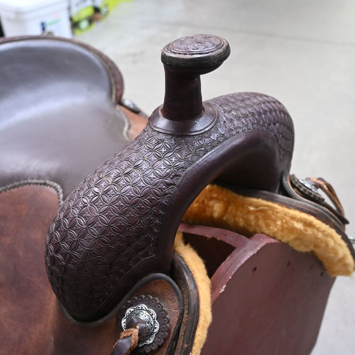 16" USED BOB'S COW HORSE SADDLE Saddles - Used BOBS CUSTOMS