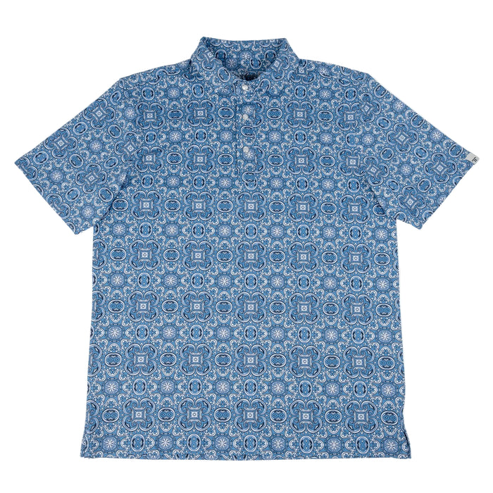 Ferrell Brand Men's Light Blue Bennett Polo Snap Shirt MEN - Clothing - Shirts - Short Sleeve Ferrell Brand