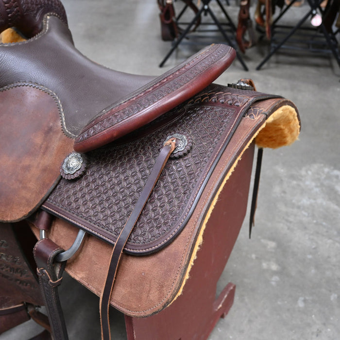 16" USED BOB'S COW HORSE SADDLE Saddles - Used BOBS CUSTOMS