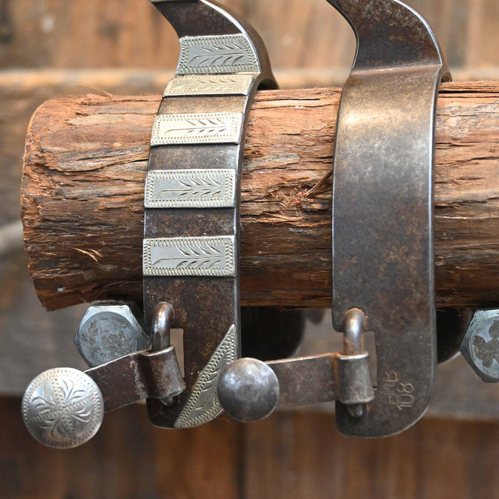 Brandon Bradley Silver Mounted 8pt. Spurs
