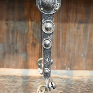 Silver Mexico Solid Port with Roller Bit TI0326 Tack - Bits, Spurs & Curbs - Bits Mexico   