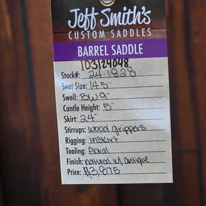 14.5" JEFF SMITH BARREL SADDLE Saddles Jeff Smith   