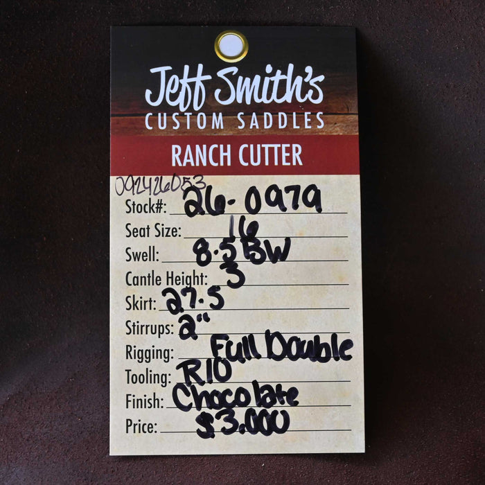 16" JEFF SMITH BUSTER WELCH RANCH CUTTER SADDLE