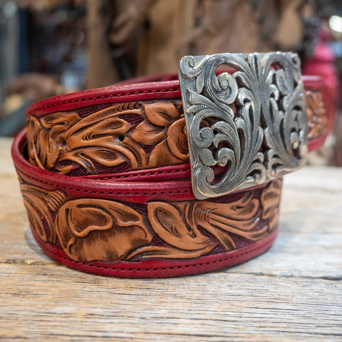 28" Randall Top Shelf Western Belt - Red