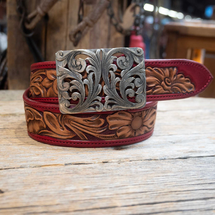 28" Randall Top Shelf Western Belt - Red