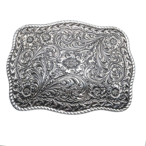 Crumrine Rectangle Rope Edge Floral Scroll Buckle ACCESSORIES - Additional Accessories - Buckles M&F Western Products