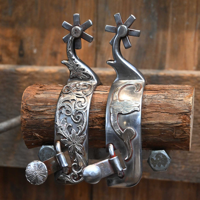 Kamphaus Silver Mounted 6pt. Spurs