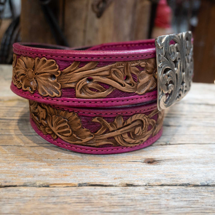 28" Randall Top Shelf Western Belt - Pink
