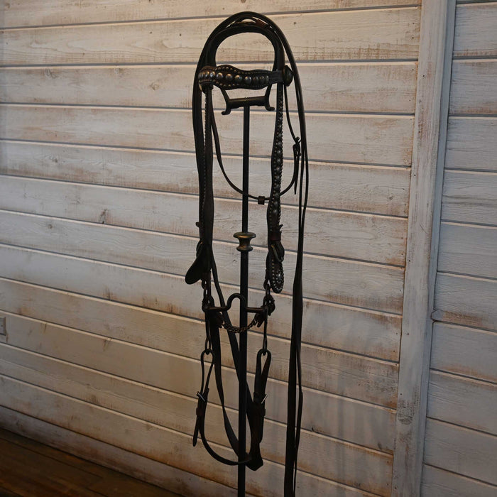 Vintage Horse Bridle Rig with Yellow horse head Rosettes Collectibles MISC