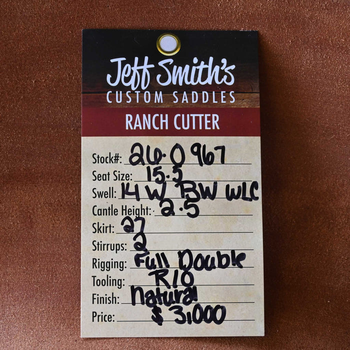 15.5" JEFF SMITH BUSTER WELCH RANCH CUTTER SADDLE