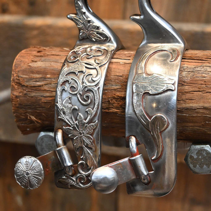 Kamphaus Silver Mounted 6pt. Spurs