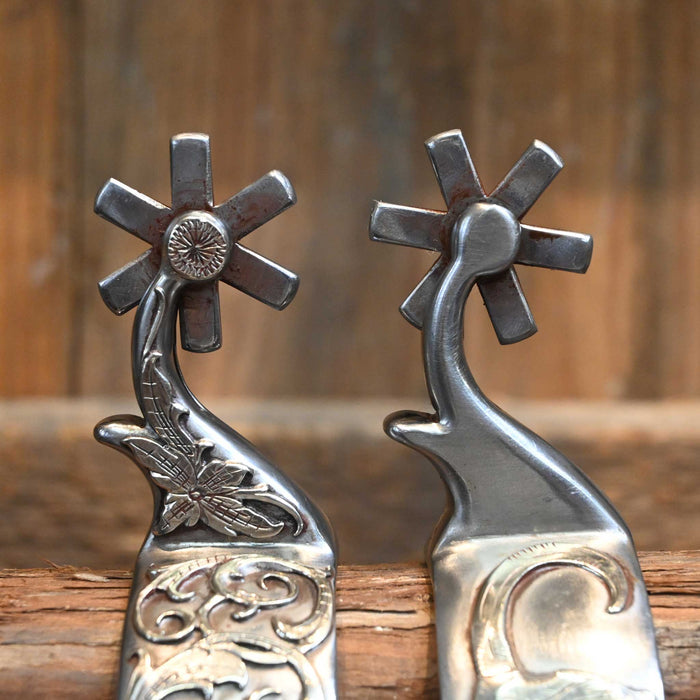 Kamphaus Silver Mounted 6pt. Spurs