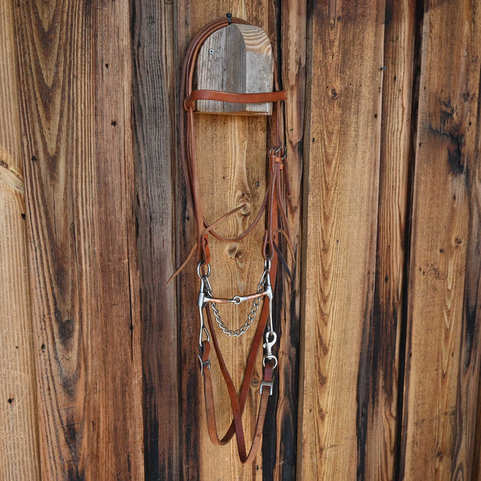 Copper Snaffle Bridle Rig w/Browband Headstall
