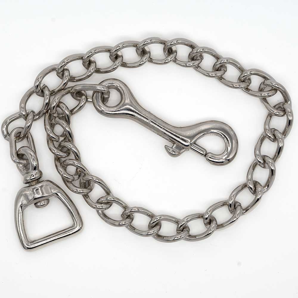 Nickel Plated Lead Chain w/1" Swivel Tack - Conchos & Hardware MISC   