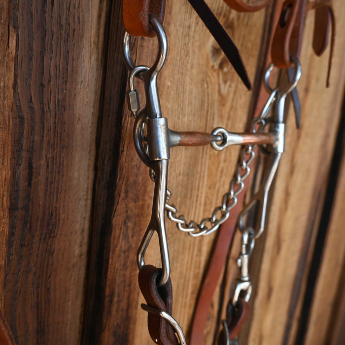 Copper Snaffle Bridle Rig w/Browband Headstall