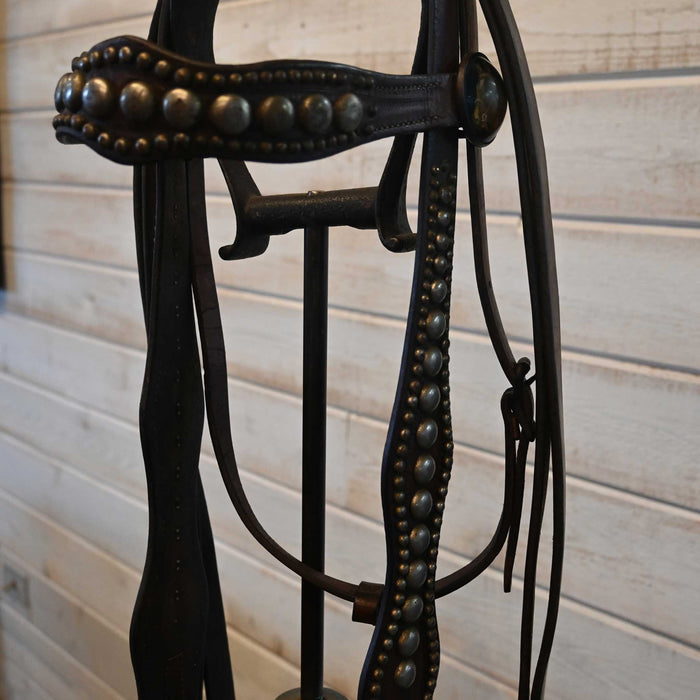 Vintage Horse Bridle Rig with Yellow horse head Rosettes Collectibles MISC