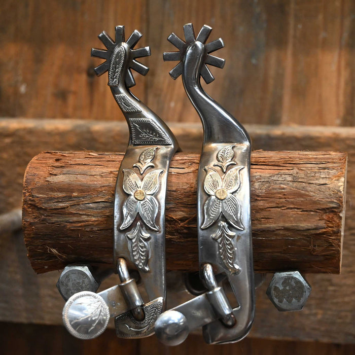 Kamphaus Silver Mounted 9pt. Spurs