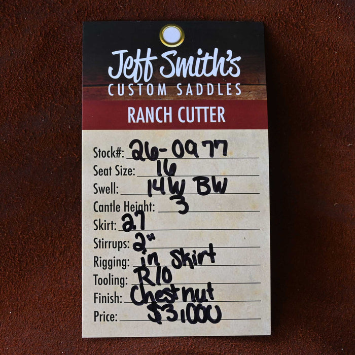 16" JEFF SMITH BUSTER WELCH RANCH CUTTER SADDLE