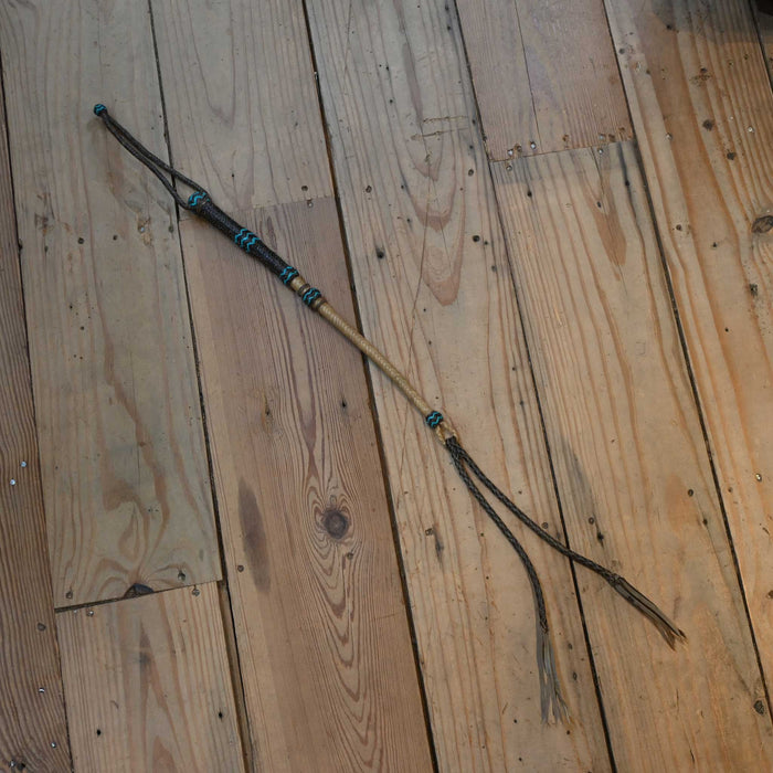 Jose Ortiz 28.5" 12 Plait Quirt w/Popper Tack - Whips, Crops & Quirts Jose Ortiz