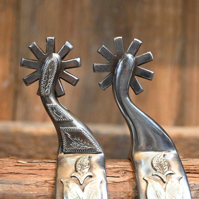 Kamphaus Silver Mounted 9pt. Spurs