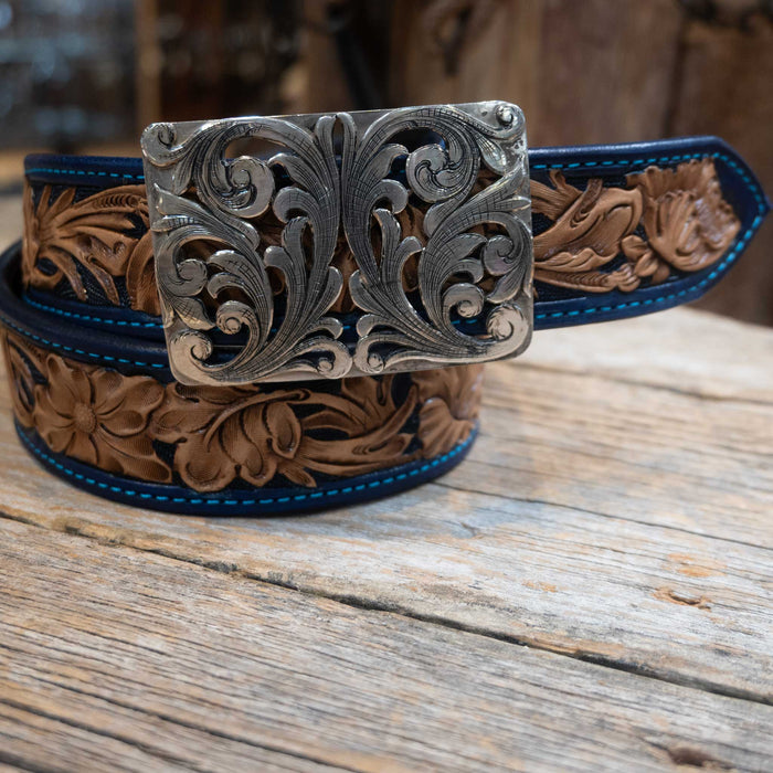 30" Randall Top Shelf Western Belt - Navy Accents