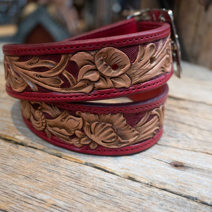 28" Randall Top Shelf Western Belt - Red Accents