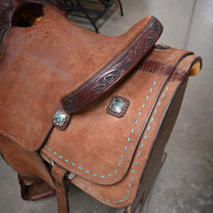 14" USED ADAM TANNER ROPING SADDLE Saddles Adam Tanner   