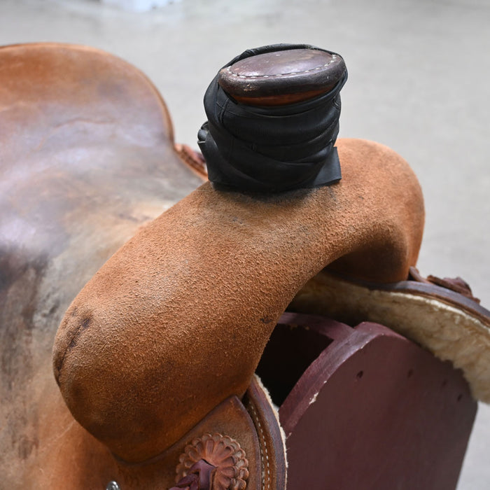 14.5" USED JEFF SMITH ROPING SADDLE Saddles - Used Jeff Smith