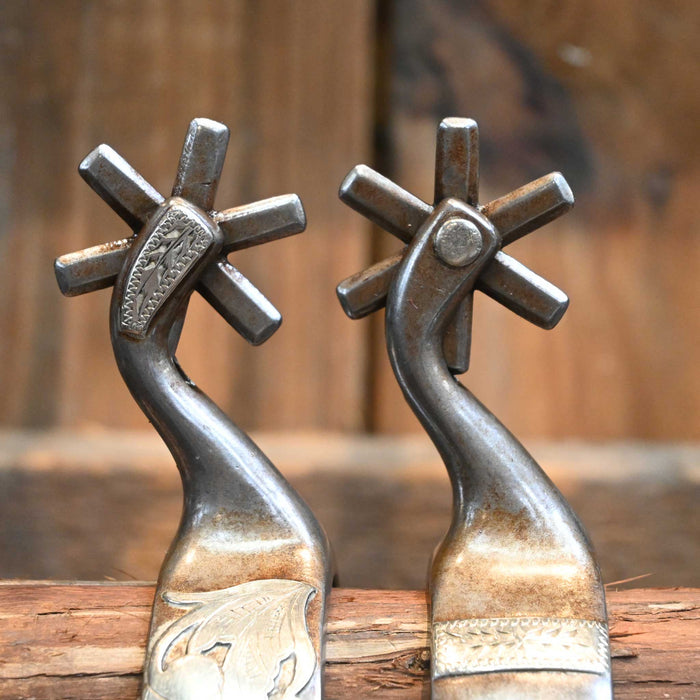 Reid Jones Silver Mounted 6pt. Spurs