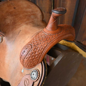 15" USED FORT WORTH BARREL SADDLE Saddles Fort Worth Saddle Co.