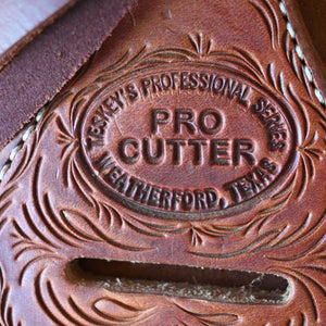 16" DEMO TESKEY'S PRO CUTTER RANCH CUTTER SADDLE Saddles TESKEY'S SADDLERY LLC   