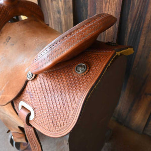 15" USED FORT WORTH BARREL SADDLE Saddles Fort Worth Saddle Co.