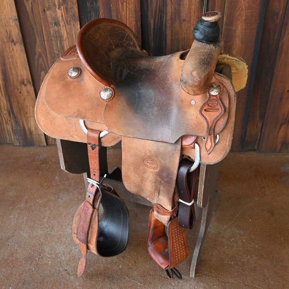 14.5" USED TESKEY'S ROPING SADDLE