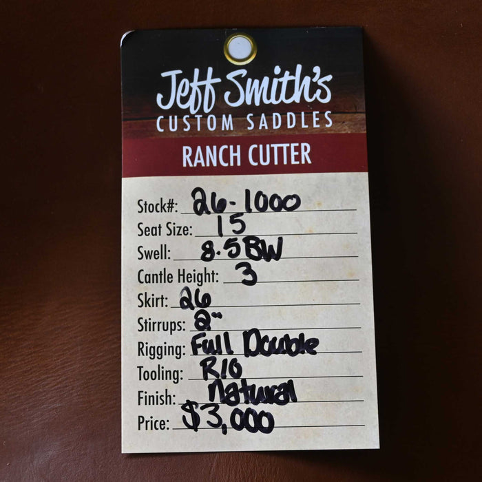 15" JEFF SMITH BUSTER WELCH RANCH CUTTER SADDLE