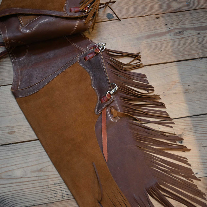 Medium Brown Rough-Out Chinks