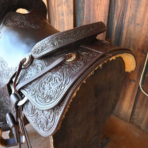 16" USED JEFF SMITH RANCH CUTTER SADDLE Saddles Jeff Smith   