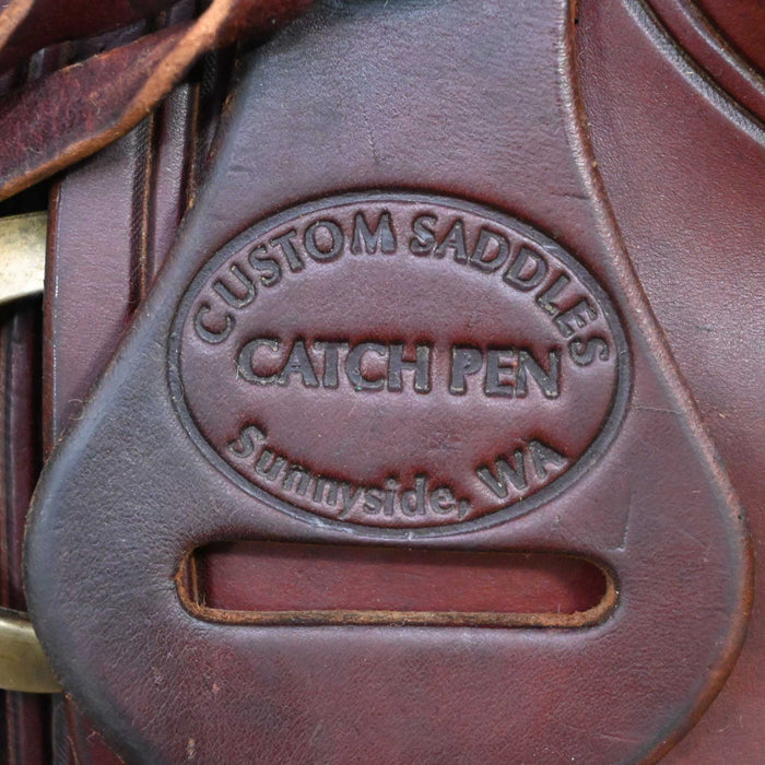 15.5" USED CATCH PEN TEAM ROPING SADDLE