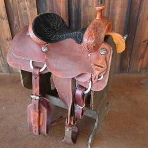 14.5" USED JEFF SMITH ROPING SADDLE saddles Jeff Smith   