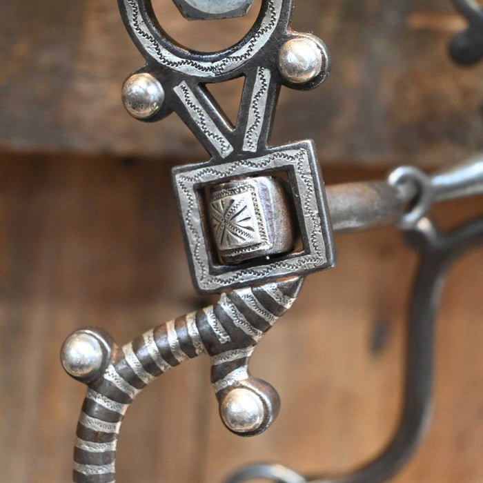 E. Garcia Silver Mounted Smooth Snaffle Bit