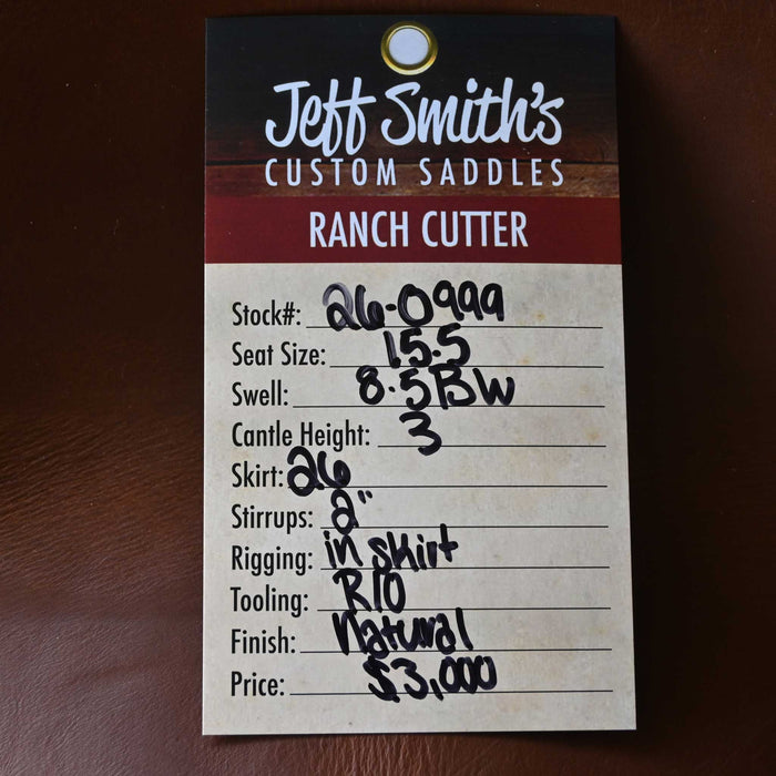 15.5" JEFF SMITH BUSTER WELCH RANCH CUTTER SADDLE