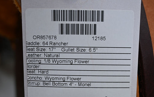 17" MARTIN RANCH SADDLE Saddles - New Martin Saddlery