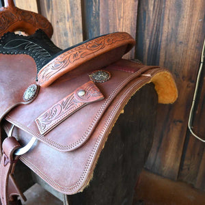 14.5" USED JEFF SMITH ROPING SADDLE saddles Jeff Smith   