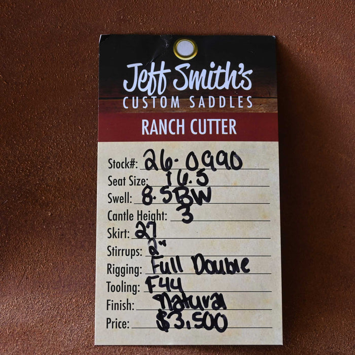 16.5" JEFF SMITH BUSTER WELCH RANCH CUTTER SADDLE
