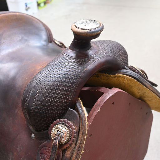 15" USED BILLY COOK ROPING SADDLE Saddles - Used Billy Cook