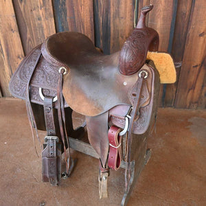 16.5" USED JEFF SMITH CUTTING SADDLE Saddles Jeff Smith   